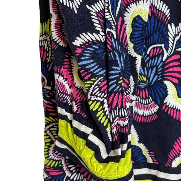 Crown & Ivy Cold Shoulder Top Size Curvy 0X Black Multi Floral Pattern Womens - Picture 5 of 10